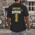 Wrestling Senior Night Senior 2026 Faith Cross Graduation Men's Back Print T-Shirt