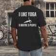 I Like Yoga And Maybe 3 People Introvert Namaste Men's Back Print T-Shirt