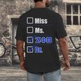 Zeta Phi Beta Doctor Graduation Zeta Phi Beta HBCU Doctor Men's Back Print T-Shirt