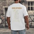 Abibliophobia Books Lover Bookworm Bookaholic Reader Men's Back Print T-Shirt