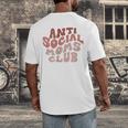 Anti Social Moms Club On Back Retro Introvert Unsociable Men's Back Print T-Shirt Anti Social Moms Club On Back Retro Introvert Unsociable Men's Back Print T-Shirt