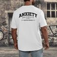 Anxiety University Anxious Antisocial Introvert Men's Back Print T-Shirt