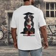 Bernese Mountain Dog Graduation Cap Graduate Training School For Men Women Girls Kids Men's Back Print T-Shirt
