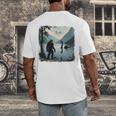 Bigfoot Sasquatch & Loch Ness Monster Introvert Bruh Men's Back Print T-Shirt Bigfoot Sasquatch & Loch Ness Monster Introvert Bruh Men's Back Print T-Shirt