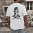 Book Lover Bent Over a Book Men's Back Print T-Shirt