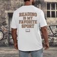 Book Lovers Reading For Teachers Students Librarians Men's Back Print T-Shirt