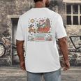 Book Lovers Winter Sleighing Through Stories Tee Premium Tri-Blend Men's Back Print T-Shirt