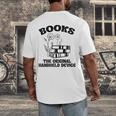 Books The Original Handheld Device Book Lover Premium Men's Back Print T-Shirt