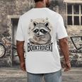 Booktrovert Raccoon Reading And Coffee For Book Lover Men's Back Print T-Shirt