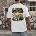 Bookworm If It Involves Books And Tea Lover Reading Premium Tri-Blend Men's Back Print T-Shirt