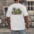 Botanical Garden Plants With Books Men's Back Print T-Shirt