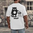Cat What Humor Introvert Anti-Social Men's Back Print T-Shirt Cat What Humor Introvert Anti-Social Men's Back Print T-Shirt