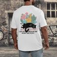 Cat Meme I Like Cats And Books And Maybe Three People Men's Back Print T-Shirt