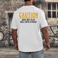 Caution Does Not Play Well With Others Introvert Men's Back Print T-Shirt Caution Does Not Play Well With Others Introvert Men's Back Print T-Shirt
