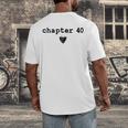 Chapter 40 Book Lovers Readers & Authors 40th Birthday Men's Back Print T-Shirt
