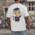 Cheetah Graduation Cute Kindergarten Elementary High School Men's Back Print T-Shirt