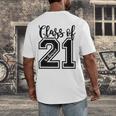 Class Of 2021 Senior 21 Cool Graduation Men's Back Print T-Shirt