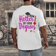Class Of 2022 Four Degrees Hotter Graduation Day Master Grad Men's Back Print T-Shirt