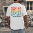 Class Of 2023 Senior 2023 Graduation Retro Seniors Men's Back Print T-Shirt