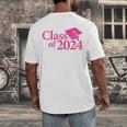 Class Of 2024 Pink For Girls And Women Graduation Men's Back Print T-Shirt