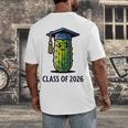 Class Of 2026 Graduation Pickle Trendy Graduate Humor Men's Back Print T-Shirt