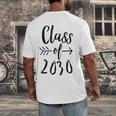 Class Of 2030 Graduation Kindergarten Seniors Men's Back Print T-Shirt