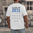 Class Of 2031 Graduation T-Shirt With Space For Handprints Men's Back Print T-Shirt