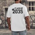 Class Of 2035 First Day Of School Graduation Men's Back Print T-Shirt