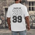 Class Of 2039 Blue Graduation Senior Student Tee Men's Back Print T-Shirt