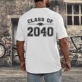 Class Of 2040 Grow With Me Graduation First Day Of School Men's Back Print T-Shirt