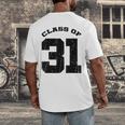 Class Of 31 Date High School Kindergarten Graduation Shirt Men's Back Print T-Shirt