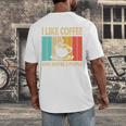 I Like Coffee And Maybe 3 People Introvert Anti-Social Men's Back Print T-Shirt I Like Coffee And Maybe 3 People Introvert Anti-Social Men's Back Print T-Shirt