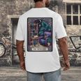Color Graphic The Introvert Tarot Card Raglan Baseball Tee Men's Back Print T-Shirt Color Graphic The Introvert Tarot Card Raglan Baseball Tee Men's Back Print T-Shirt