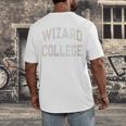 Crazy Sarcastic WIZARD COLLEGE Introvert Anti Social Academy Men's Back Print T-Shirt