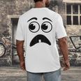 Creepy Face Carrot Halloween Book Character Costume Men's Back Print T-Shirt Creepy Face Carrot Halloween Book Character Costume Men's Back Print T-Shirt