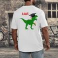 Dinosaur Rawr Diploma Graduate Graduation Men's Back Print T-Shirt