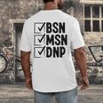 DNP Doctor MSN BSN DNP Nurse DNP Degree Graduation Men's Back Print T-Shirt