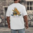 Dog Cooking The Books Men's Back Print T-Shirt