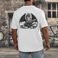 Dragon Reading Book Bookworm Books Dragon Learning Men's Back Print T-Shirt