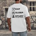 Eat Sleep Study For Bar Exam Lawyer Graduation Men's Back Print T-Shirt