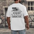 Emotionally Attached To Fictional Characters Banned Books Men's Back Print T-Shirt