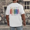 Equality Flower Books Equal Rights Social Justice Feminist Men's Back Print T-Shirt