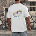 Ew People Unicorn Lover Introvert Rainbow Unicorn Raglan Baseball Tee Men's Back Print T-Shirt