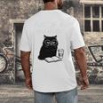 First Of All I’m A Delight Cute Cat Books Coffee Humor Men's Back Print T-Shirt