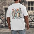 Floral Book There's No Such Thing As Too Many Book Lover Men's Back Print T-Shirt Floral Book There's No Such Thing As Too Many Book Lover Men's Back Print T-Shirt