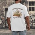Forget Flowers Buy Me Books Book Lover Men's Back Print T-Shirt