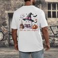 Ghost Reading Book Coquette Bow Halloween Girl Toddler Kid Premium Men's Back Print T-Shirt Ghost Reading Book Coquette Bow Halloween Girl Toddler Kid Premium Men's Back Print T-Shirt