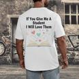 If You Give Me A Student I Will Love Them Book Magic Premium Tri-Blend Men's Back Print T-Shirt