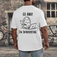 Go Away I'm Introverting Cat Introvert Anxiety Anxious Men's Back Print T-Shirt