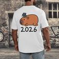 Grad Class Of 2026 Capybara Graduation Graduated Kids Men's Back Print T-Shirt